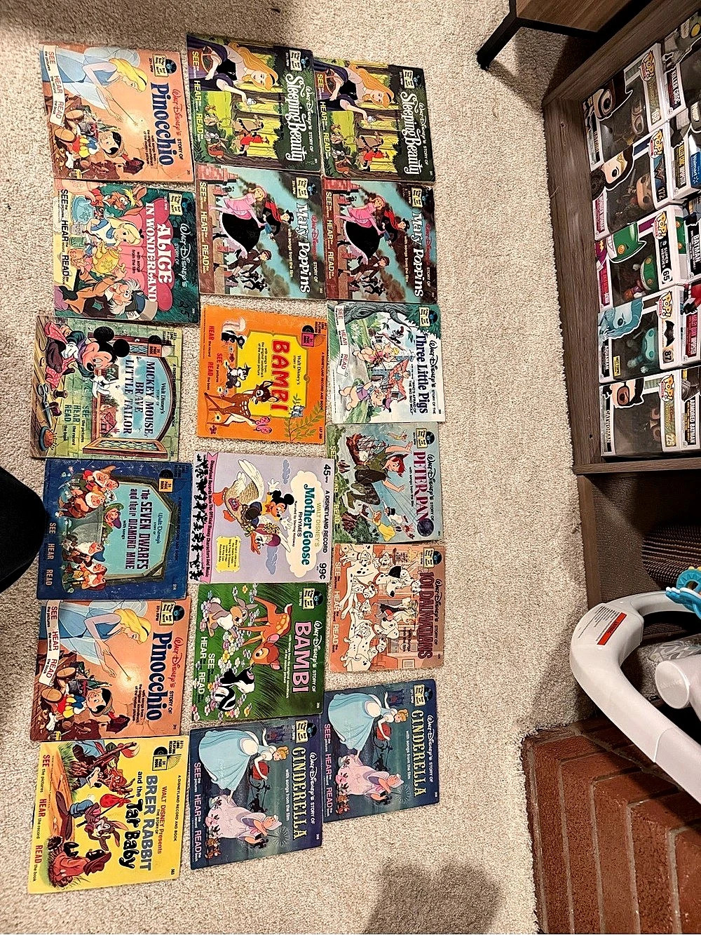 Walt Disney Storybook Vinyl Record Collection 18 total